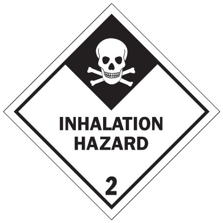 Bsc Preferred 4 x 4'' - ''Inhalation Hazard - 2'' Labels BUY00025389